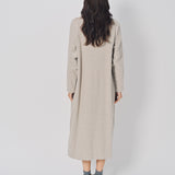 Casey Casey Jogging Ruchee Dress in Wool Ecru / 1