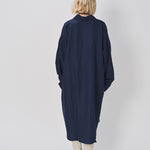 Casey Casey Orsan Dress in Cotton and Linen Indigo / 0