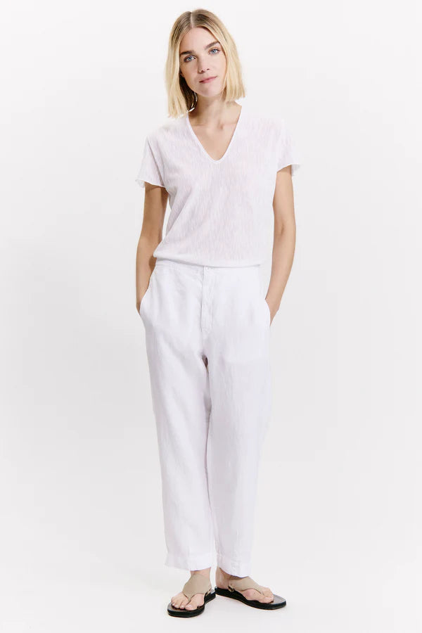 Comfort fit linen trousers