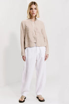 Linen zipped jacket