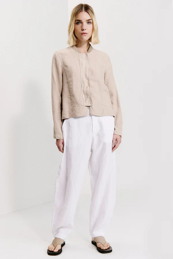 Linen zipped jacket