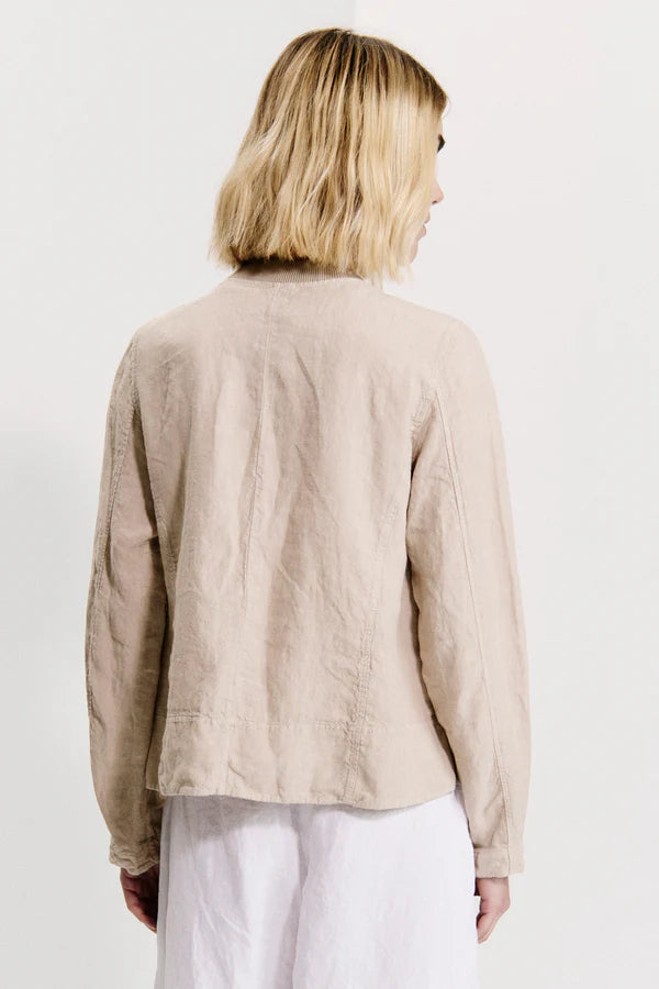 Linen zipped jacket