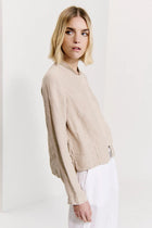Linen zipped jacket