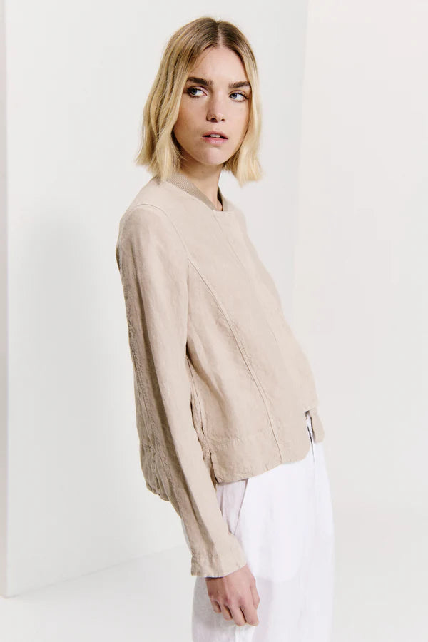 Linen zipped jacket