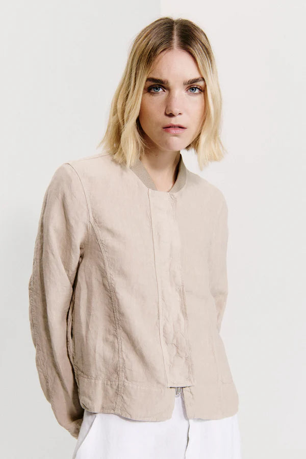 Linen zipped jacket