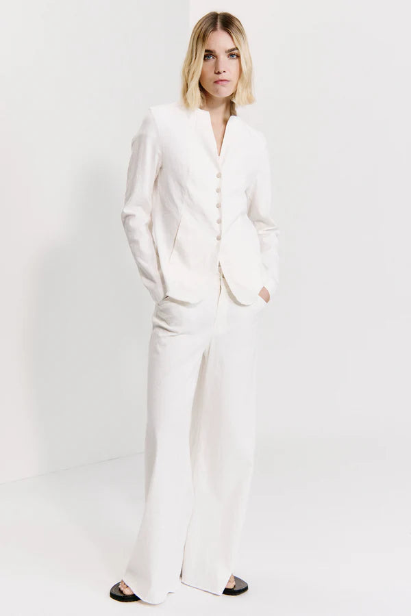Slim fit mandarin collar jacket