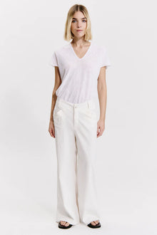 Wide-leg trousers with frayed bottom