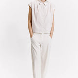 Transit Short oversized shirt in stretch cotton poplin