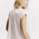 Transit Short oversized shirt in stretch cotton poplin