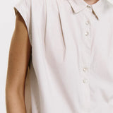Transit Short oversized shirt in stretch cotton poplin