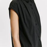 Transit Short oversized shirt in stretch cotton poplin