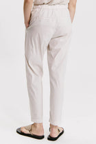 Comfort fit trousers with elastic in stretch cotton poplin