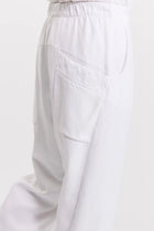 Tencel and cotton loose-fit trousers - White