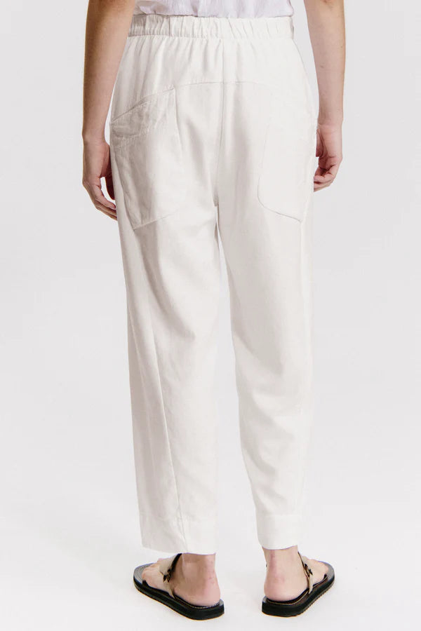 Tencel and cotton loose-fit trousers - Sand