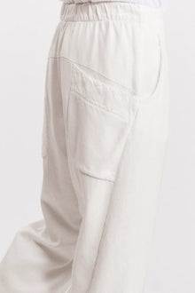Tencel and cotton loose-fit trousers - Sand