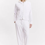 Transit Comfort fit zip and hooded flared sweat shirt in tencel and cotton