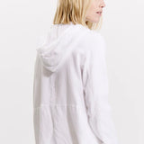 Transit Comfort fit zip and hooded flared sweat shirt in tencel and cotton