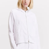 Transit Comfort fit zip and hooded flared sweat shirt in tencel and cotton