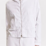 Transit Comfort fit zip and hooded flared sweat shirt in tencel and cotton