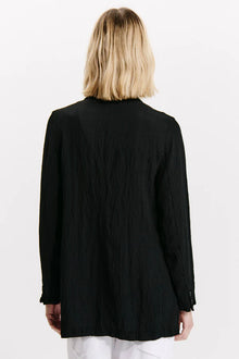 Embossed effect viscose regular fit jacket