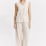 Transit Silk blend comfort fit flared tank top