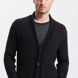 Transit Men's Loose-fit plain cotton cardigan