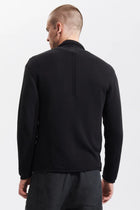 Loose-fit plain cotton cardigan