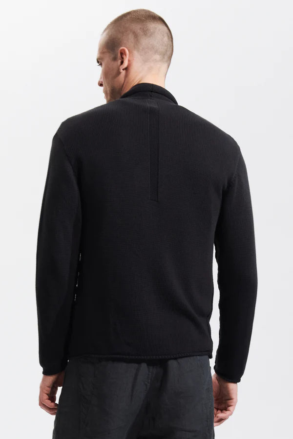 Loose-fit plain cotton cardigan