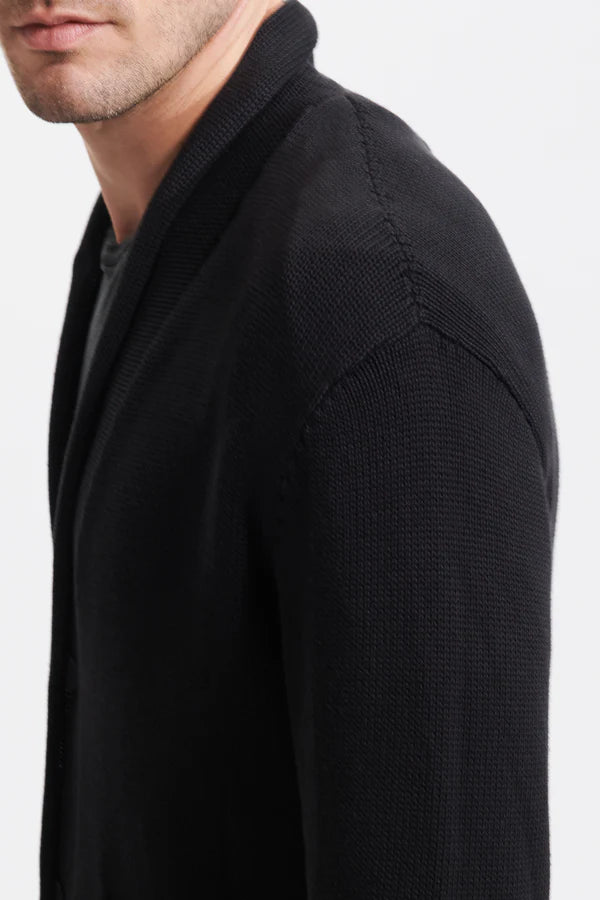 Loose-fit plain cotton cardigan