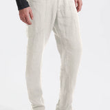 Transit Men's Loose fit linen trousers with front carter pockets