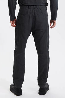 Loose fit linen trousers with front carter pockets