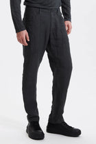 Loose fit linen trousers with front carter pockets