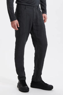 Loose fit linen trousers with front carter pockets