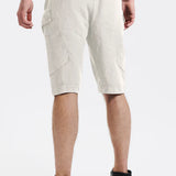 Transit Men's Regular-fit linen cargo bermuda with etamine inserts