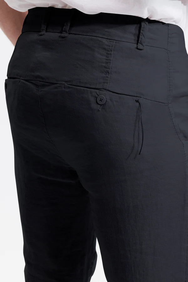 Regular fit chino trousers in linen and tencell