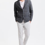Regular fit jacket in linen and tencell