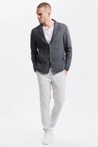 Regular fit jacket in linen and tencell