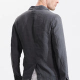 Regular fit jacket in linen and tencell