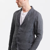 Regular fit jacket in linen and tencell