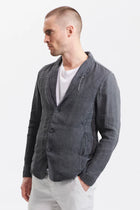 Regular fit jacket in linen and tencell