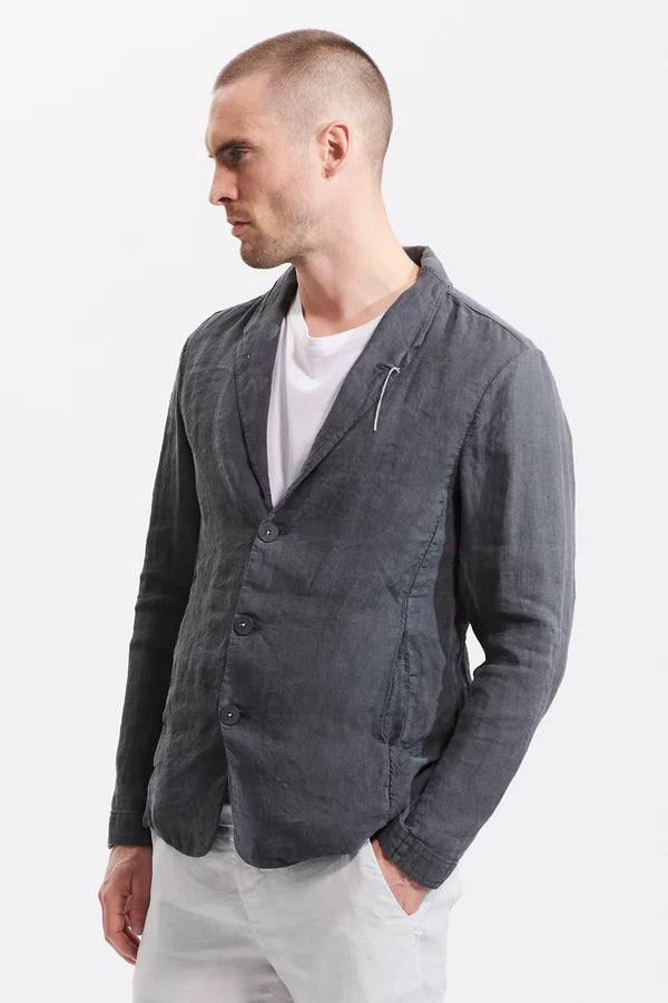 Regular fit jacket in linen and tencell