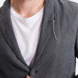 Regular fit jacket in linen and tencell