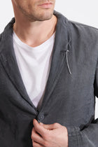 Regular fit jacket in linen and tencell