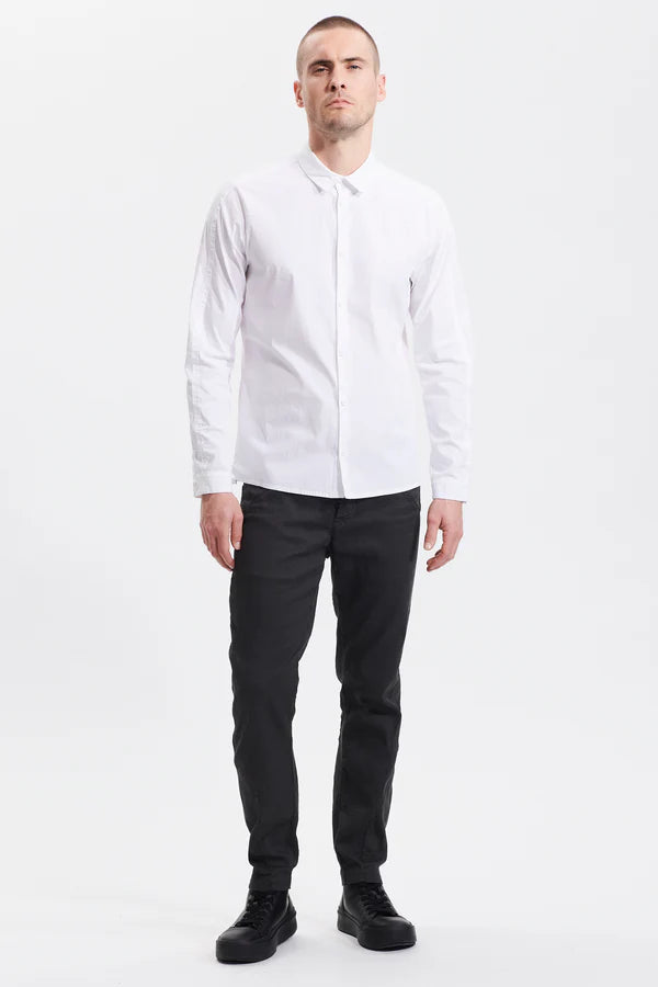 Regular-fit shirt in stretch cotton poplin