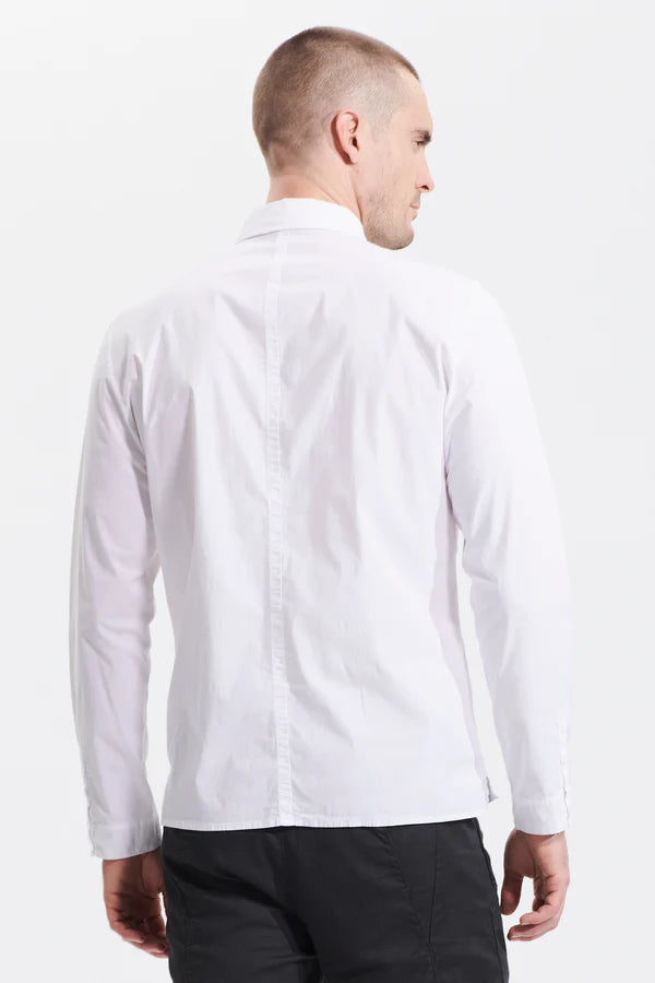 Regular-fit shirt in stretch cotton poplin