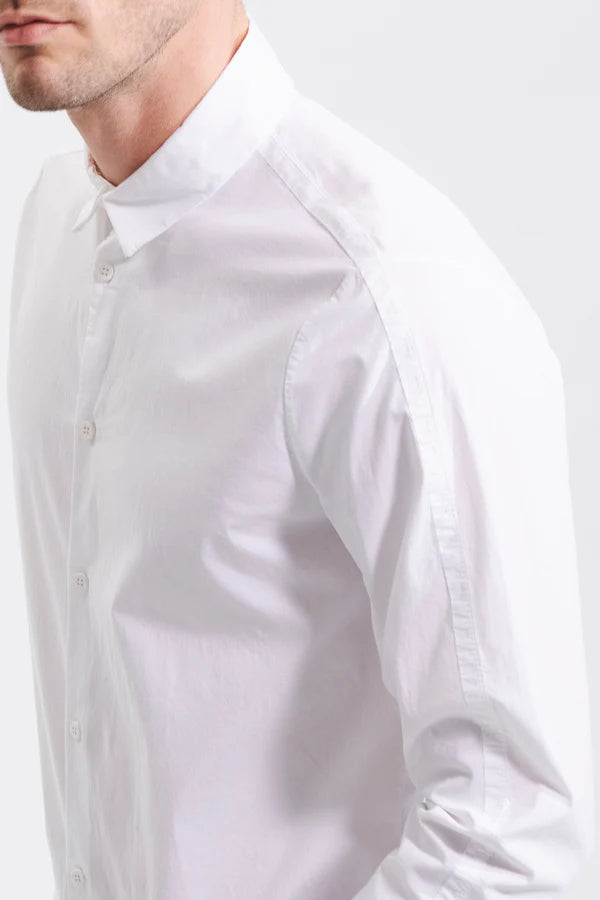 Regular-fit shirt in stretch cotton poplin