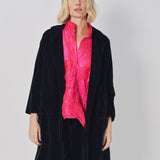 Daniela Gregis Punto Bianco Lavato Coat Blu Navy / One size