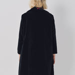Daniela Gregis Punto Bianco Lavato Coat Blu Navy / One size