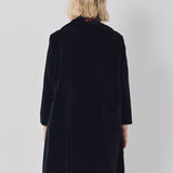 Daniela Gregis Punto Bianco Lavato Coat Blu Navy / One size