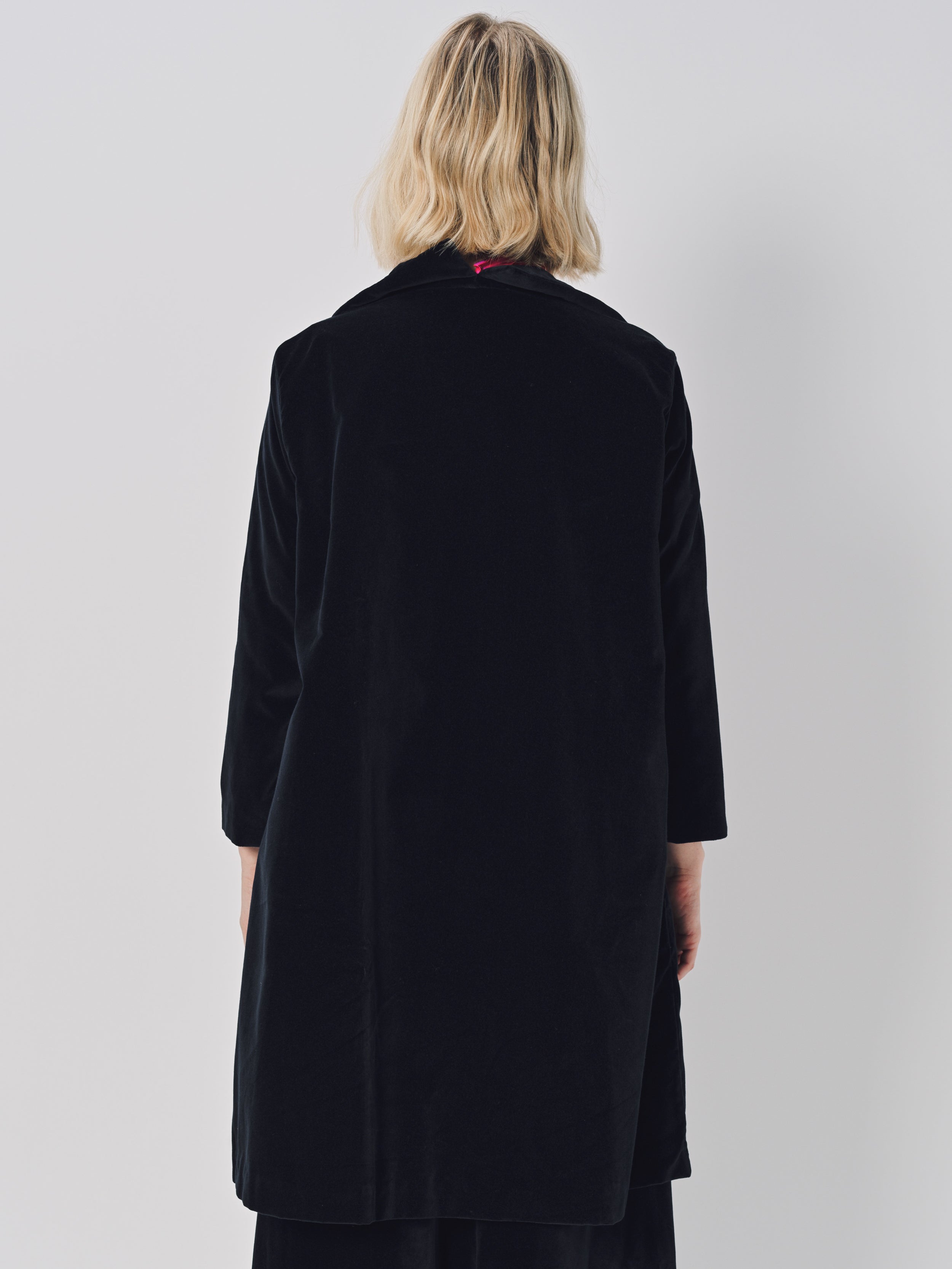 Daniela Gregis Punto Bianco Lavato Coat Blu Navy / One size
